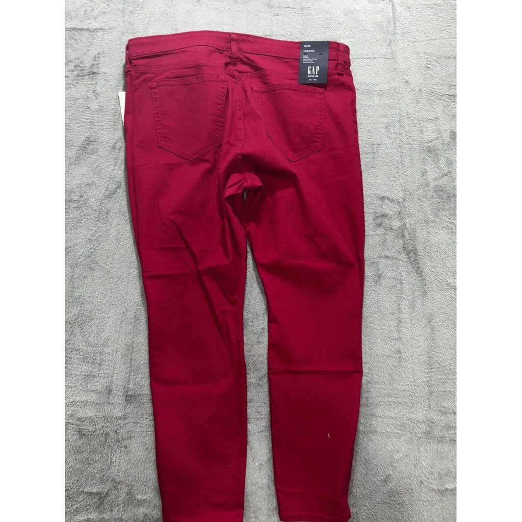 Gap Women's Raspberry Denim Legging Jeans Size 16/33, photo 12 of 13