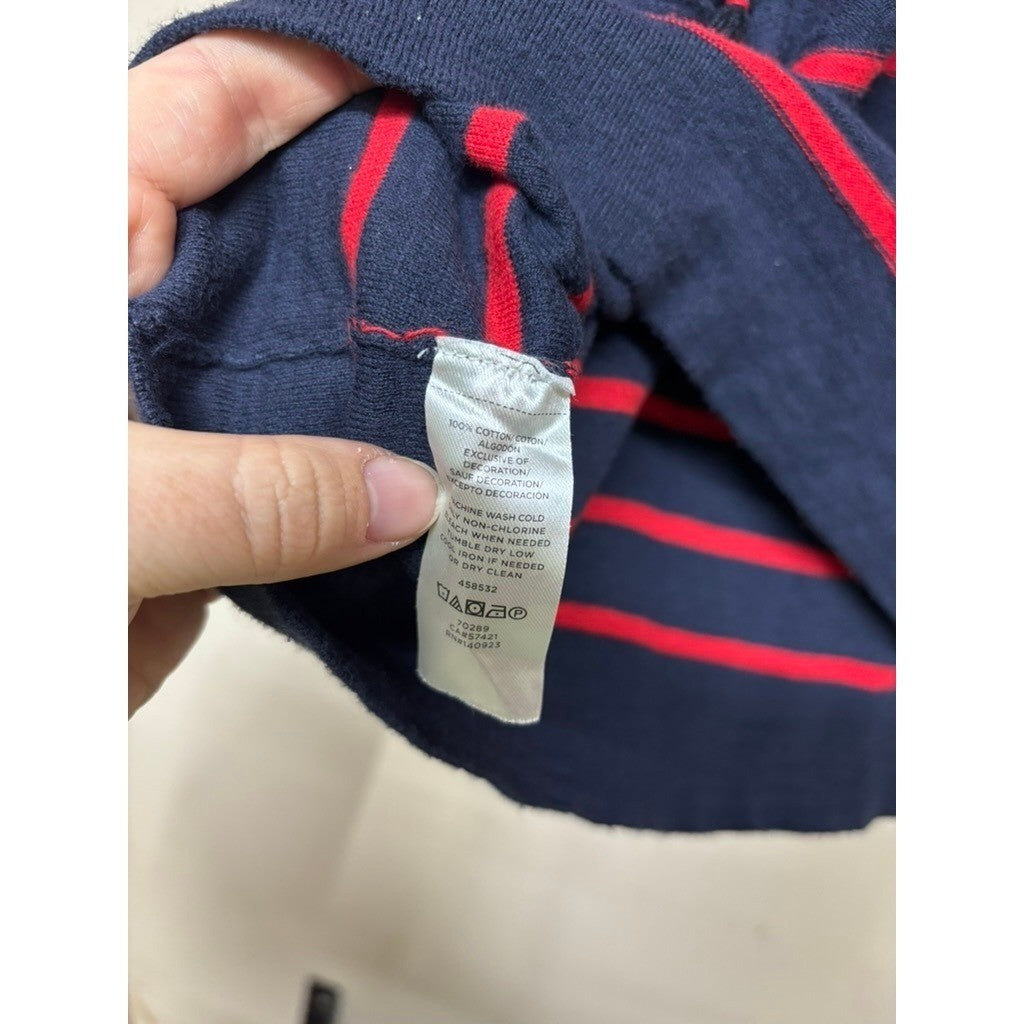 LOFT Women's Navy Red Stripe Knit Top Size S, photo 4 of 5
