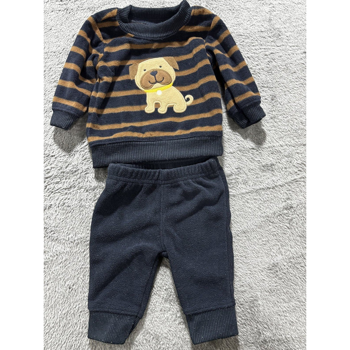 Carter's Baby Boy NB 6 Piece Bundle Sweatshirt Pants Bodysuits Sleeper Navy