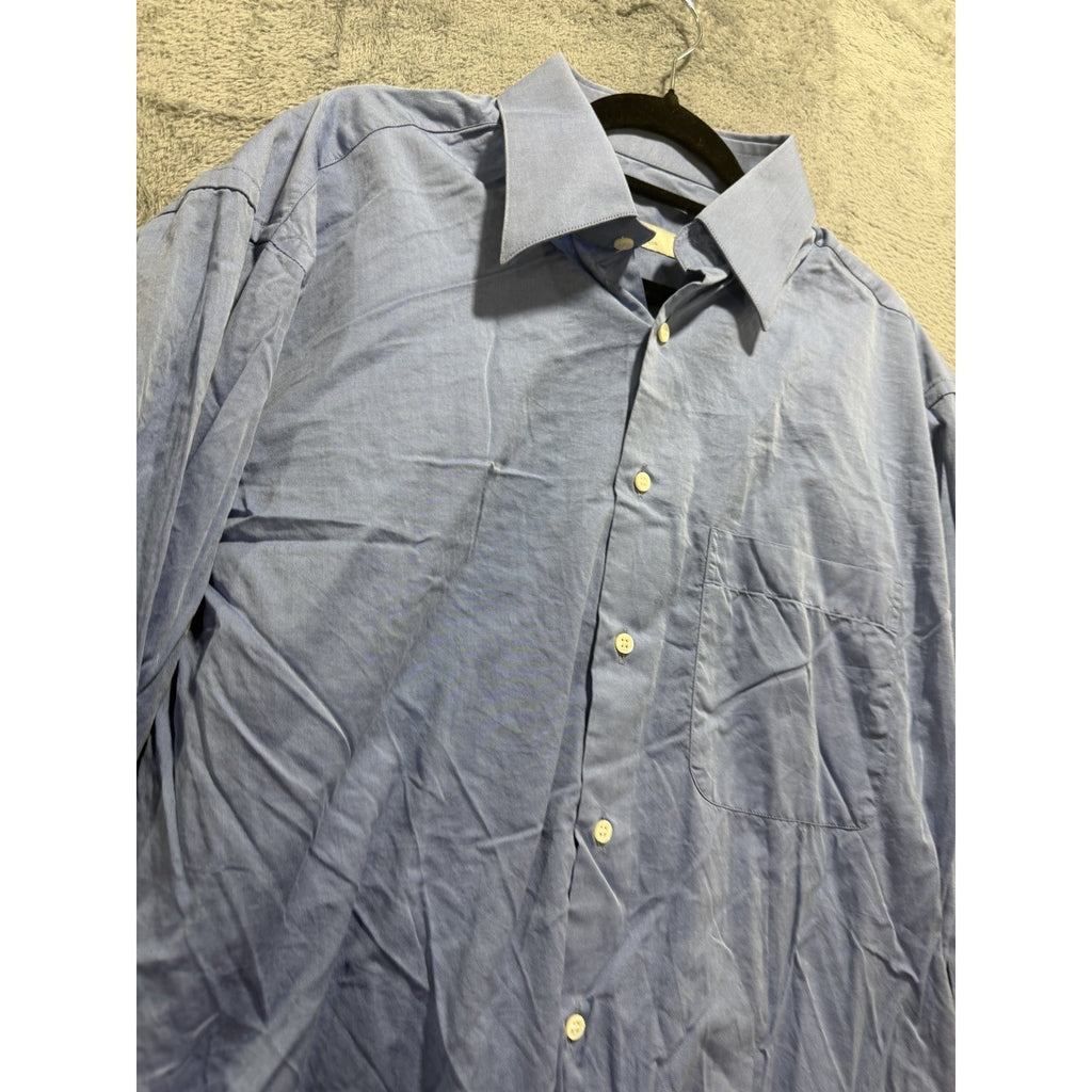 Ermenegildo Zegna Mens 39 15½ Blue Long Sleeve Button Up Dress Shirt