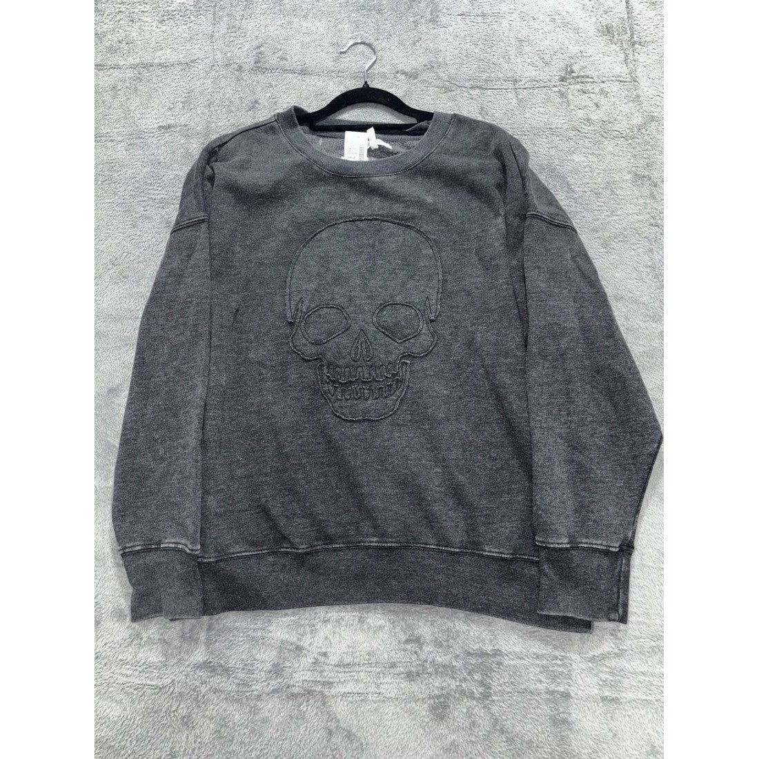 Maurices Women's Charcoal Skull Sweatshirt Size L