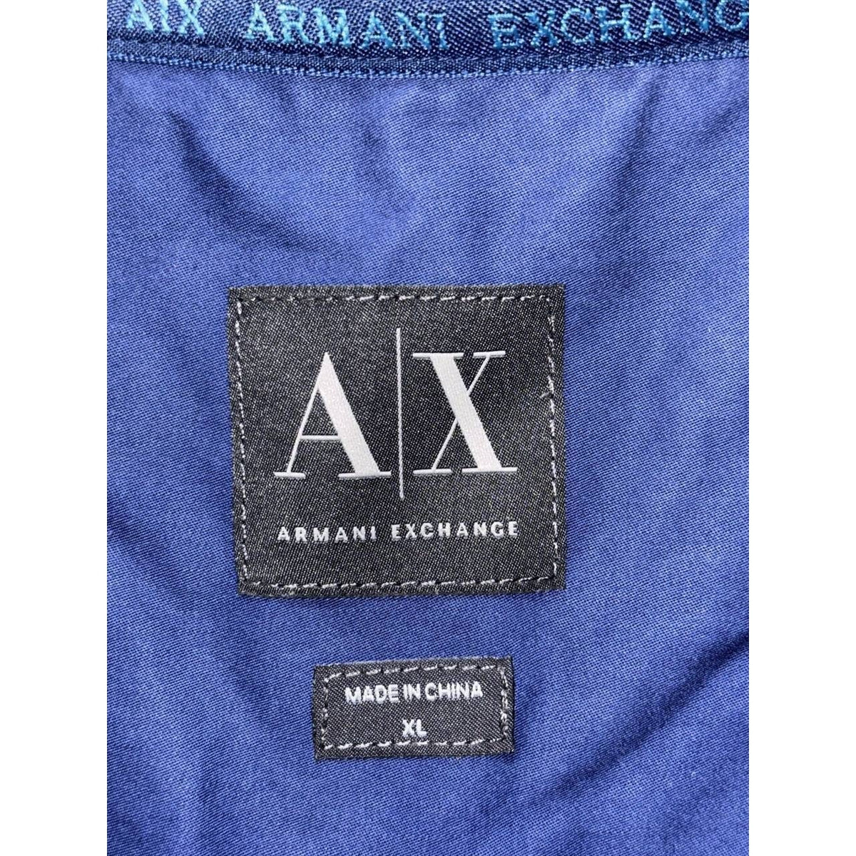 Armani Exchange Men's Navy Blue Shirt Size XL, photo 8 of 9