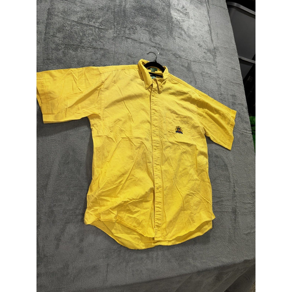 IZOD Men's Yellow Short Sleeve Shirt Size L, photo 3 of 12