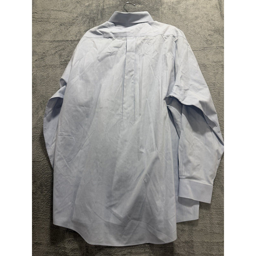 Brooks Brothers Mens 17-4/5 Light Blue Non-Iron Button Down Dress Shirt Preppy