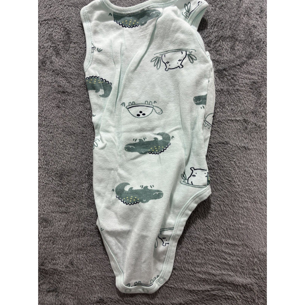 Carter's Baby 12M Whale Romper, Denim Shorts and 4 Bodysuits 6 Piece Bundle