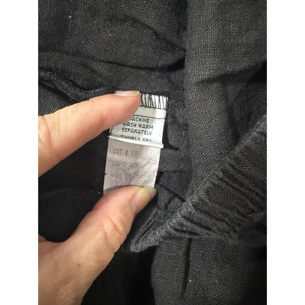 Doneckers of Ephrata S Black Linen Maxi Skirt Womens Boho Vintage Casual