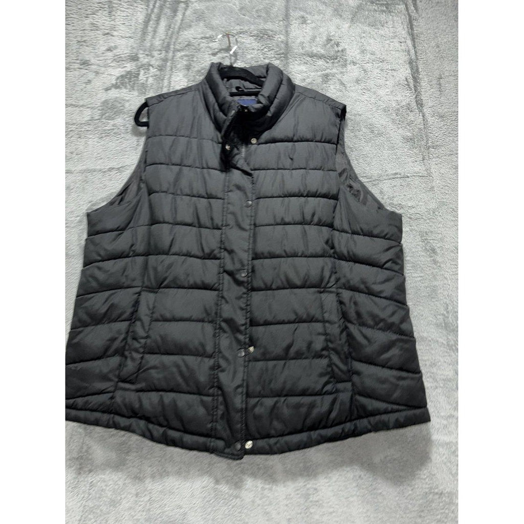 Gap Women's Black Quilted Puffer Vest Size XXL
