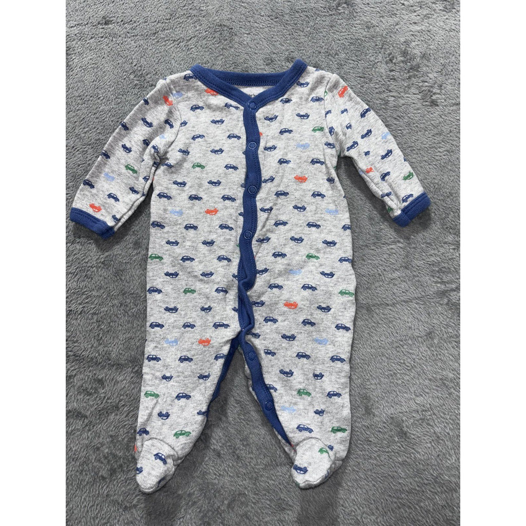 Carter's Baby Boy 3M 6 Piece Bundle Hoodie Sleeper Bodysuits Pants Blue Gray