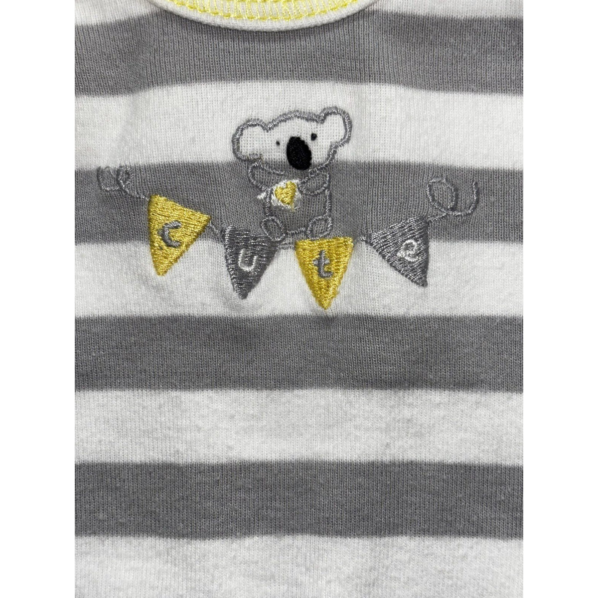 baby B'gosh Baby NB 5 Piece Bundle Hoodie Pants Bodysuits Yellow Gray