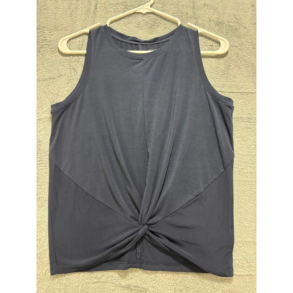 Athleta Girl XXL/16 Navy Blue Twist Around Tank Top Girls Athleisure Casual Yoga