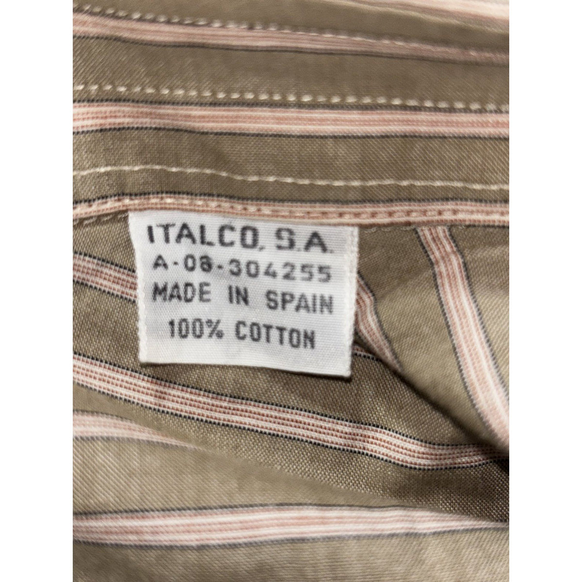 Ermenegildo Zegna Mens 41/16 Olive Striped Long Sleeve Button Up Dress Shirt