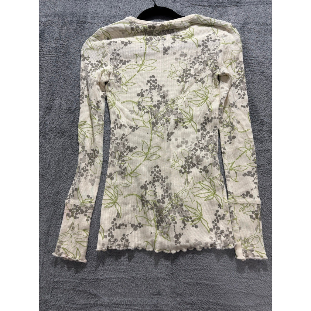 Eastern Mountain Sports Future Consciousness Womens XS Cream Waffle Top