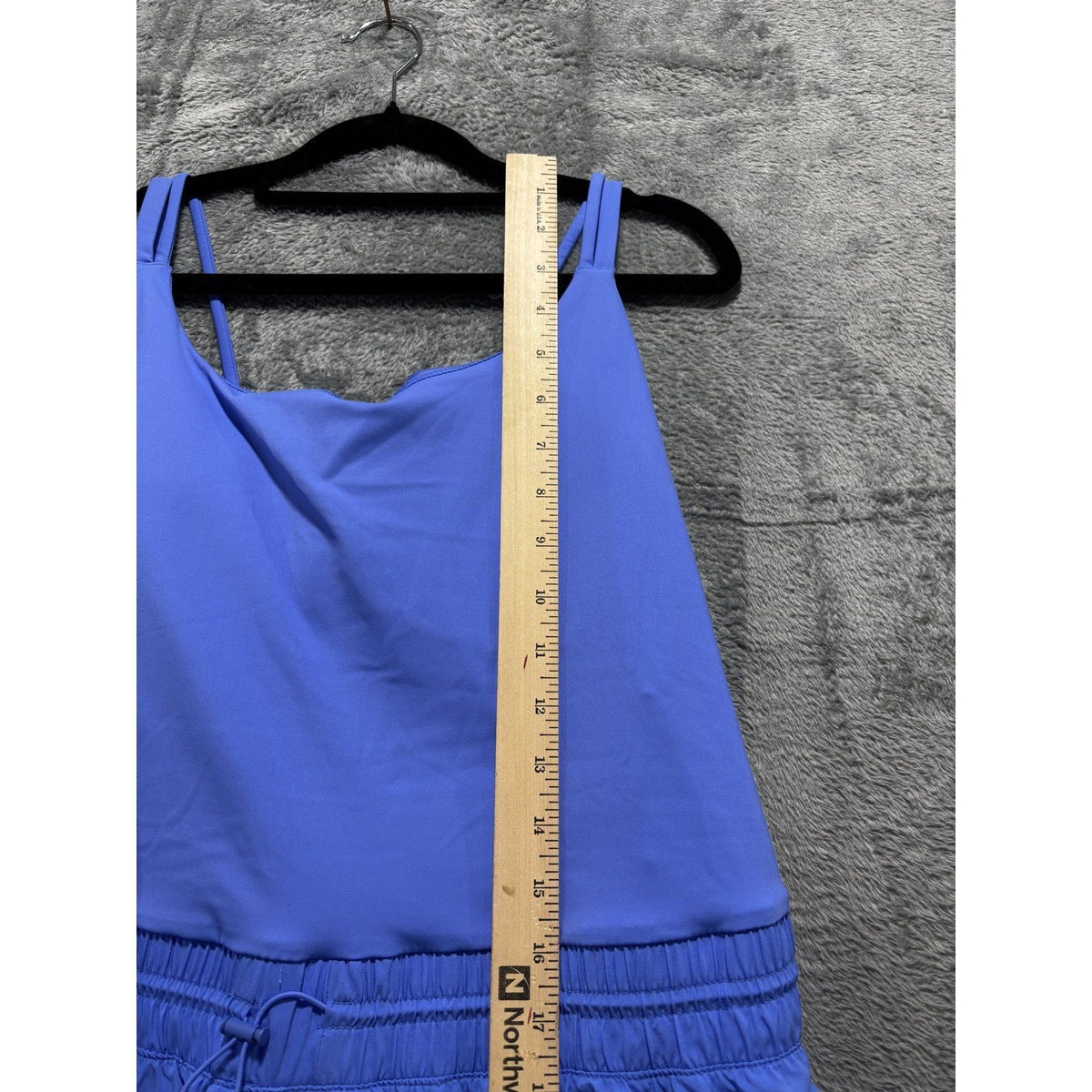 Avia Womens XL 16-18 Periwinkle Blue Athletic Romper Built In Shorts Activewear