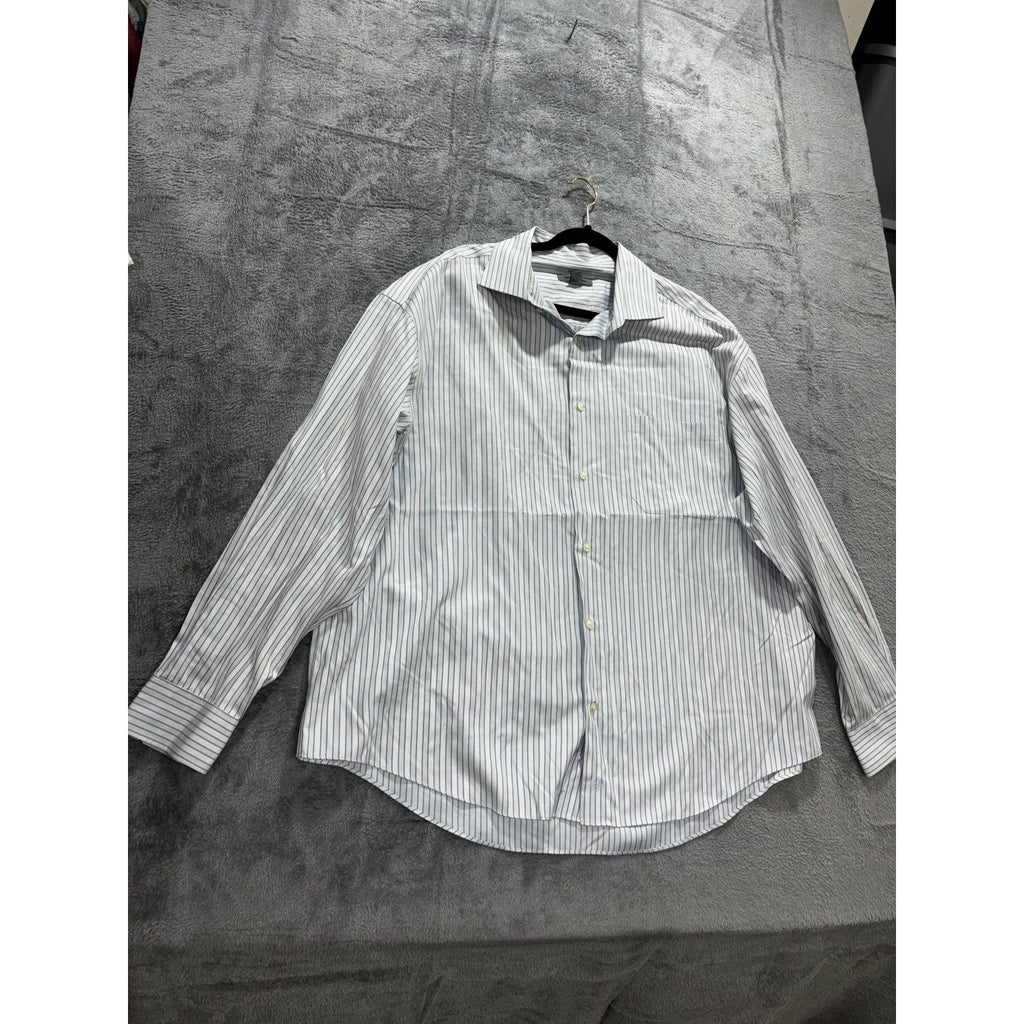Johnston & Murphy Men's Gray Stripe Shirt Size XXL, photo 3 of 9