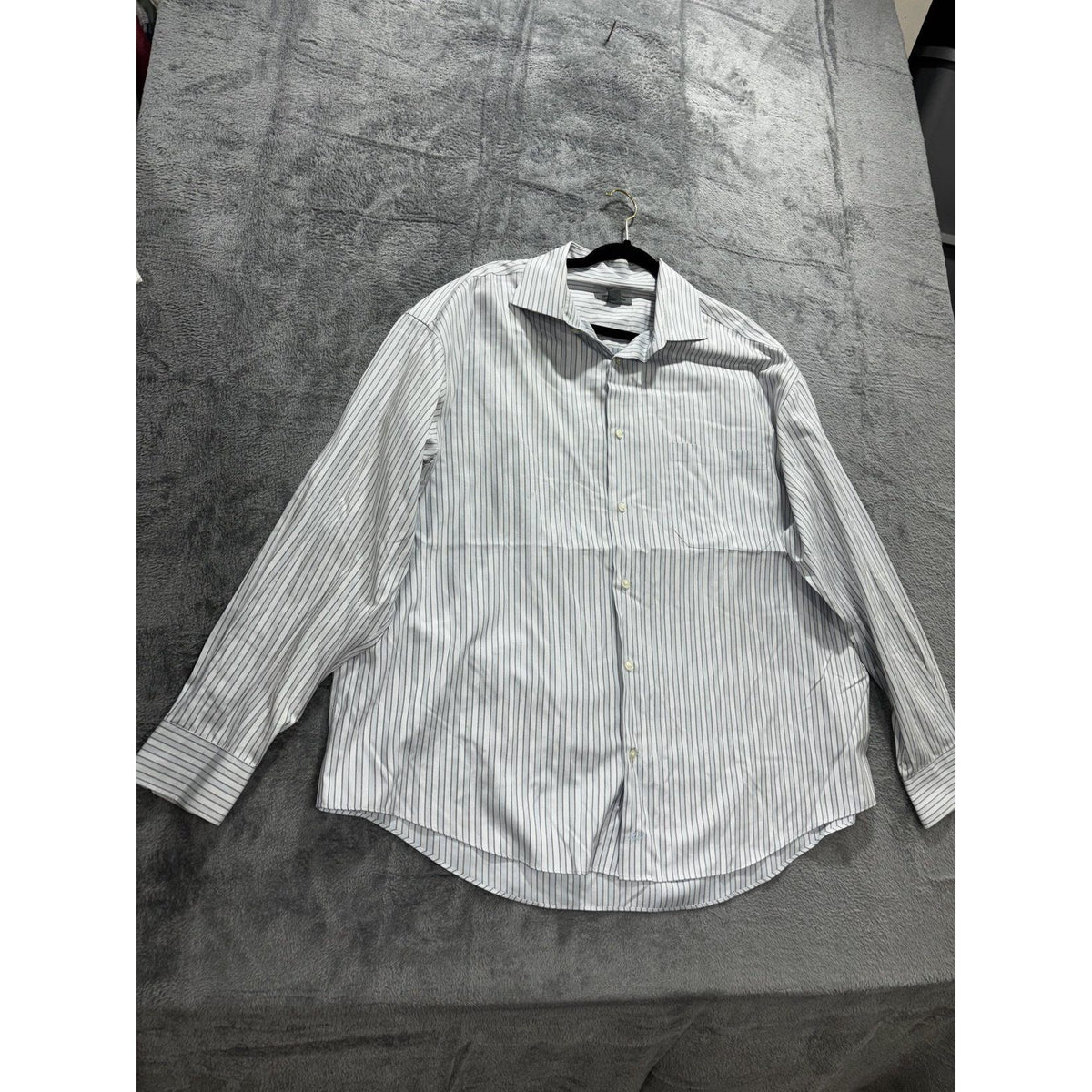 Johnston & Murphy Men's Gray Stripe Shirt Size XXL, photo 3 of 9