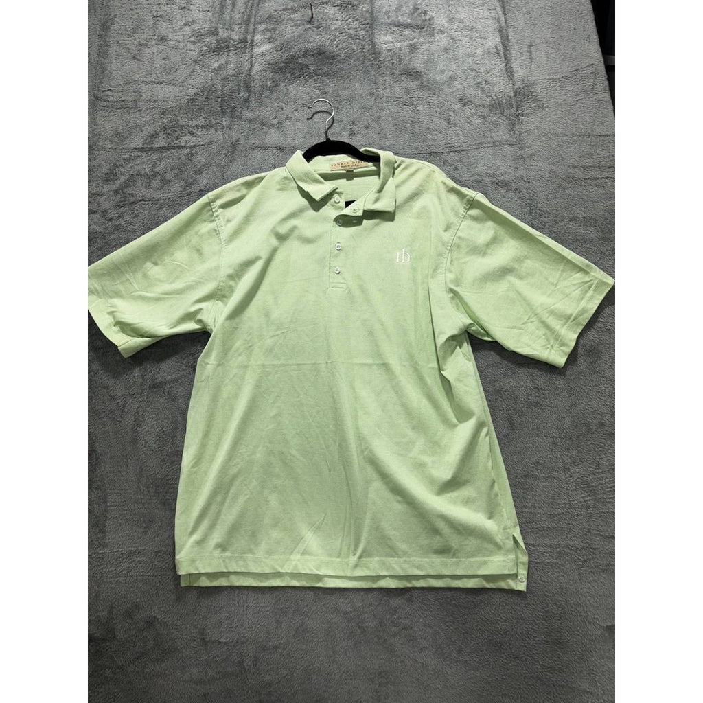 Robert Bryan Men's Light Green Polo Shirt Size L