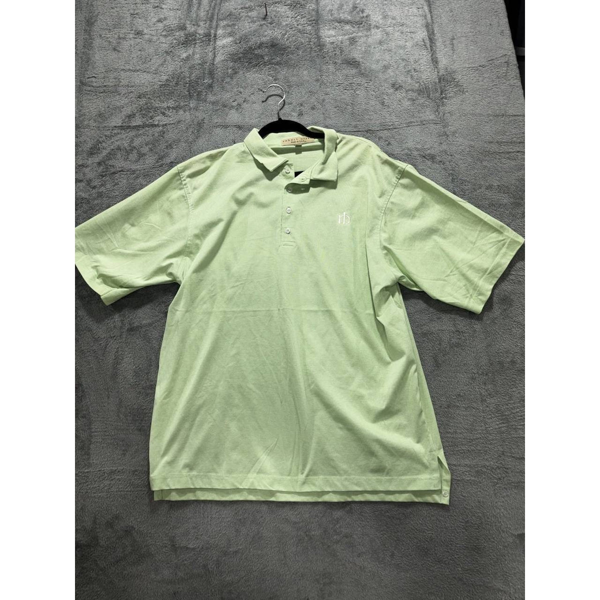 Robert Bryan Men's Light Green Polo Shirt Size L