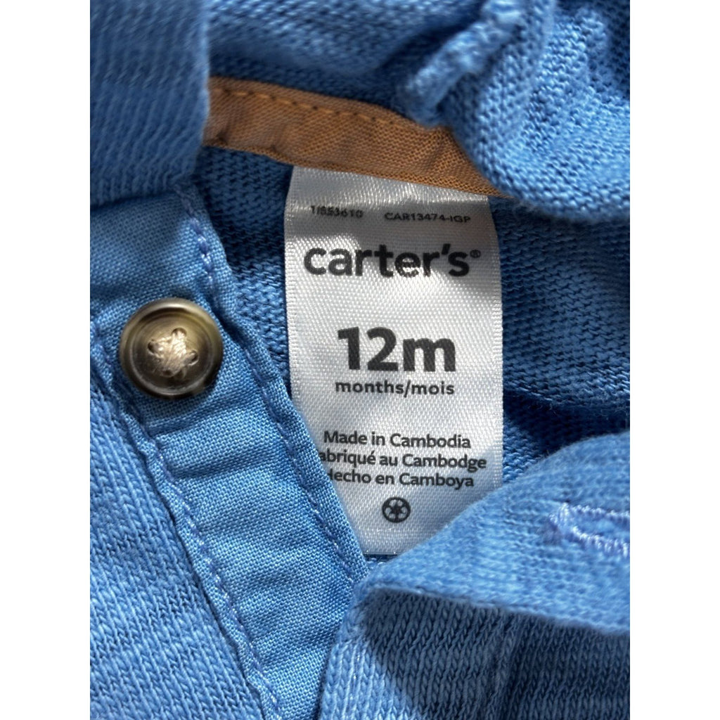Carter's Baby 12M Blue Hooded Romper, babyGap Romper, Bodysuit and Shorts Set