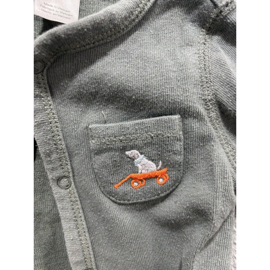 Carter's Baby Boy 12M 5 Piece Bundle Moose Bodysuit Pants Cardigan Gray Tan