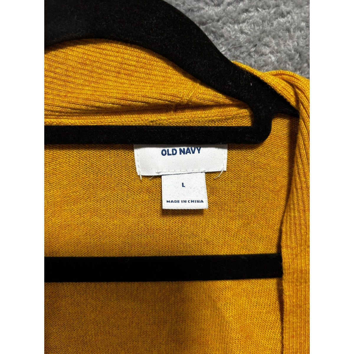 Old Navy Womens L Mustard Open Front Cardigan Long Sleeve Casual