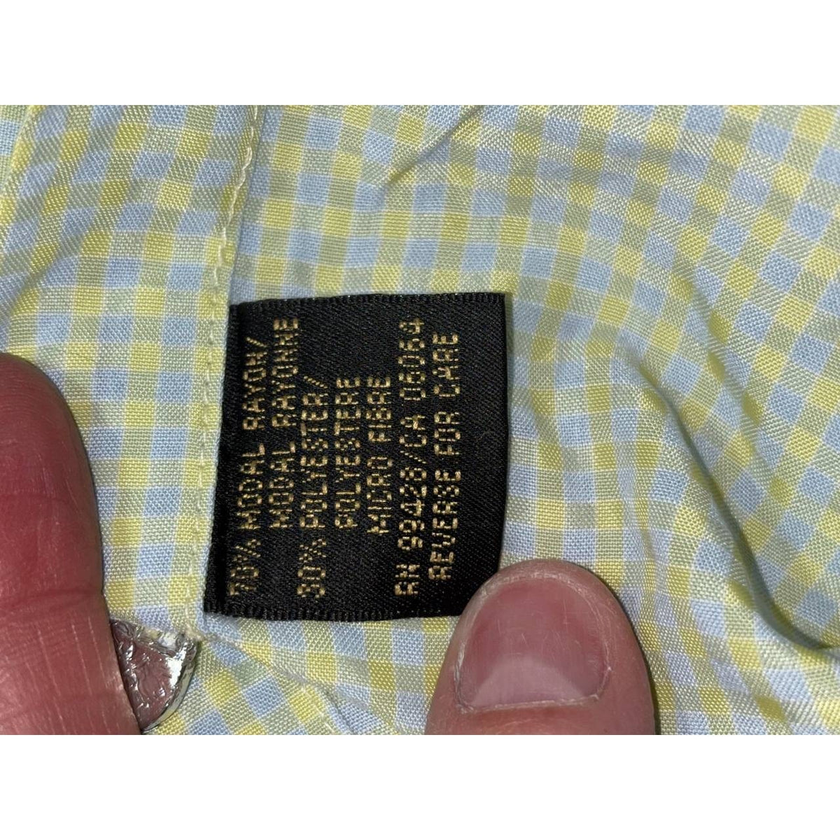 Bugatchi Men's Green Check Short Sleeve Shirt Size L, photo 10 of 10