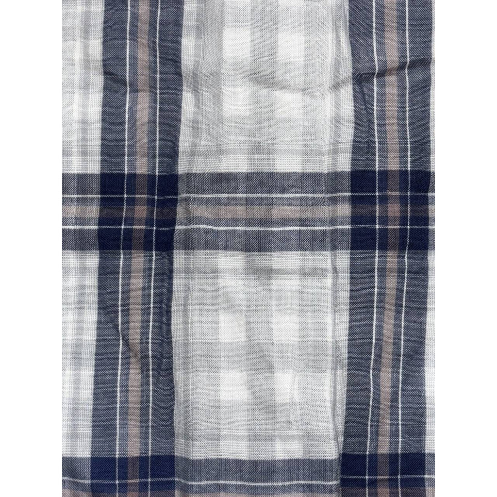 Hugo Boss Men's Navy White Plaid Shirt Size XL, photo 7 of 10
