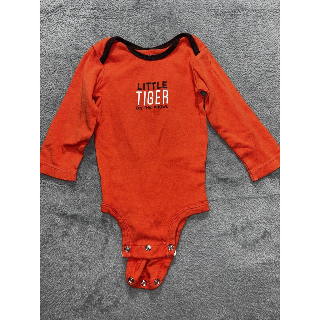 Carter's Baby Boy 12M 7 Piece Bundle Tiger Bodysuits Bomber Pants Orange Black