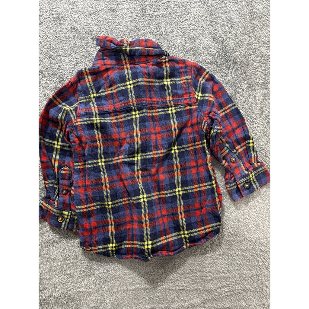 Carter's Baby Gap Baby 12M 5 Piece Bundle Plaid Shirt Romper Pants