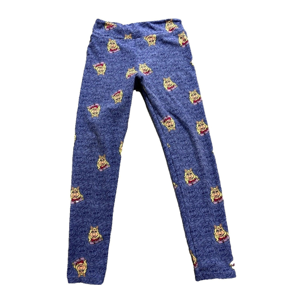 LuLaRoe Womens OS Purple Miss Piggy Muppets Leggings Casual Vintage Style
