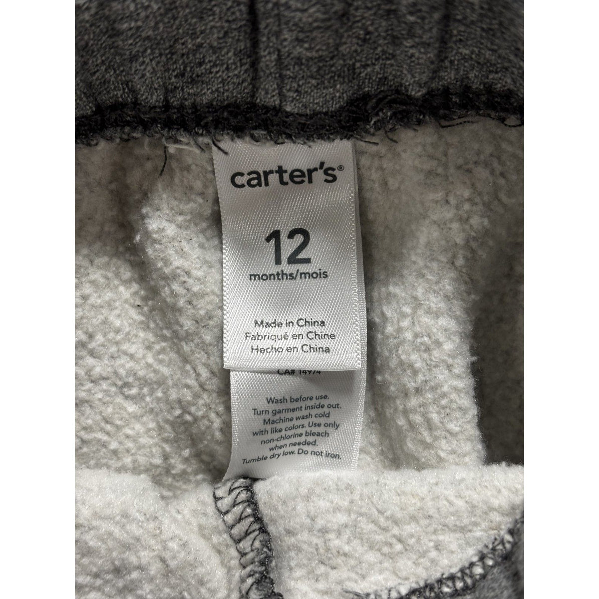 Carter's Baby Boy 12M 5 Piece Bundle Moose Bodysuit Pants Cardigan Gray Tan