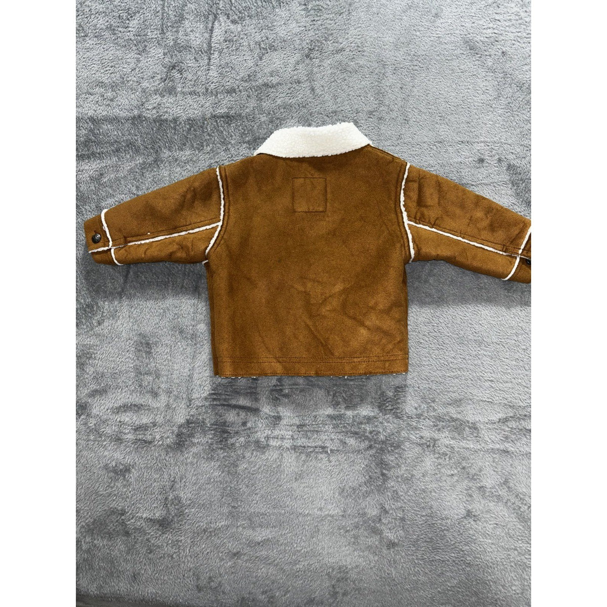 OshKosh B'gosh Baby 3-6M Jacket Coat Brown Sherpa Collar Lined Button Front