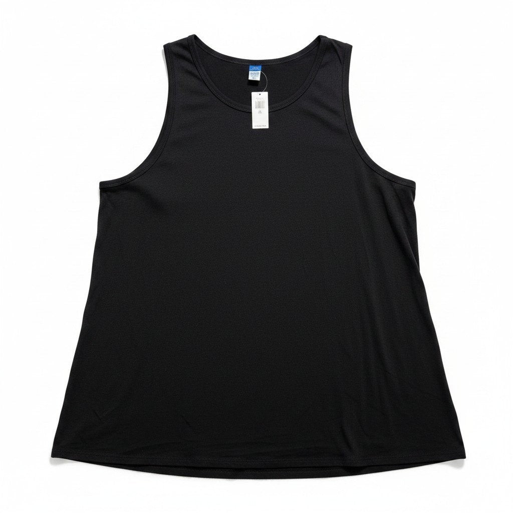 Old Navy Womens XL Tall Black Luxe Tank Top Sleeveless Casual Athleisure Basic