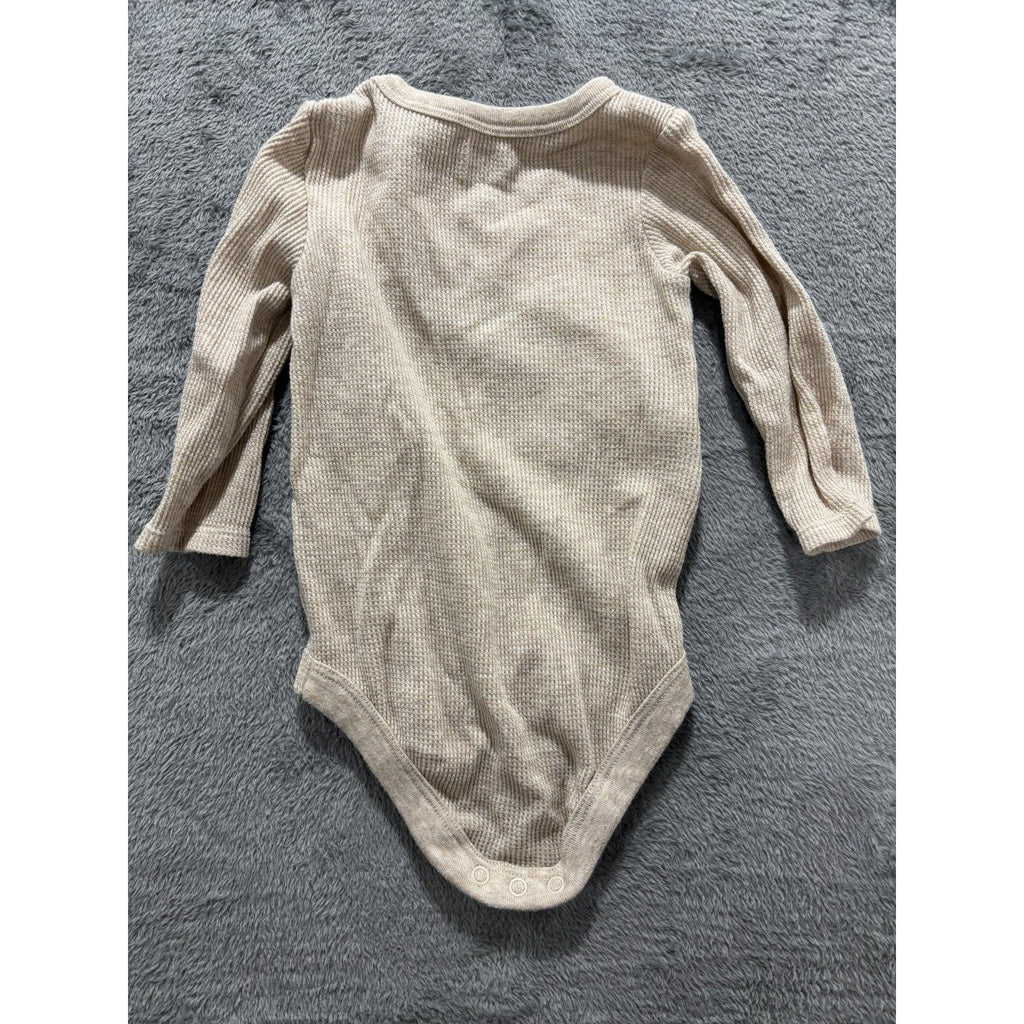 Carter's Baby Boy 12M 5 Piece Bundle Moose Bodysuit Pants Cardigan Gray Tan
