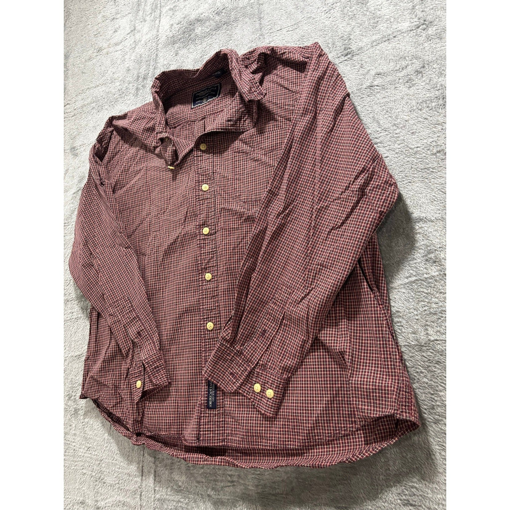 American Eagle Women's Burgundy Check Shirt Size XL, photo 3 of 11
