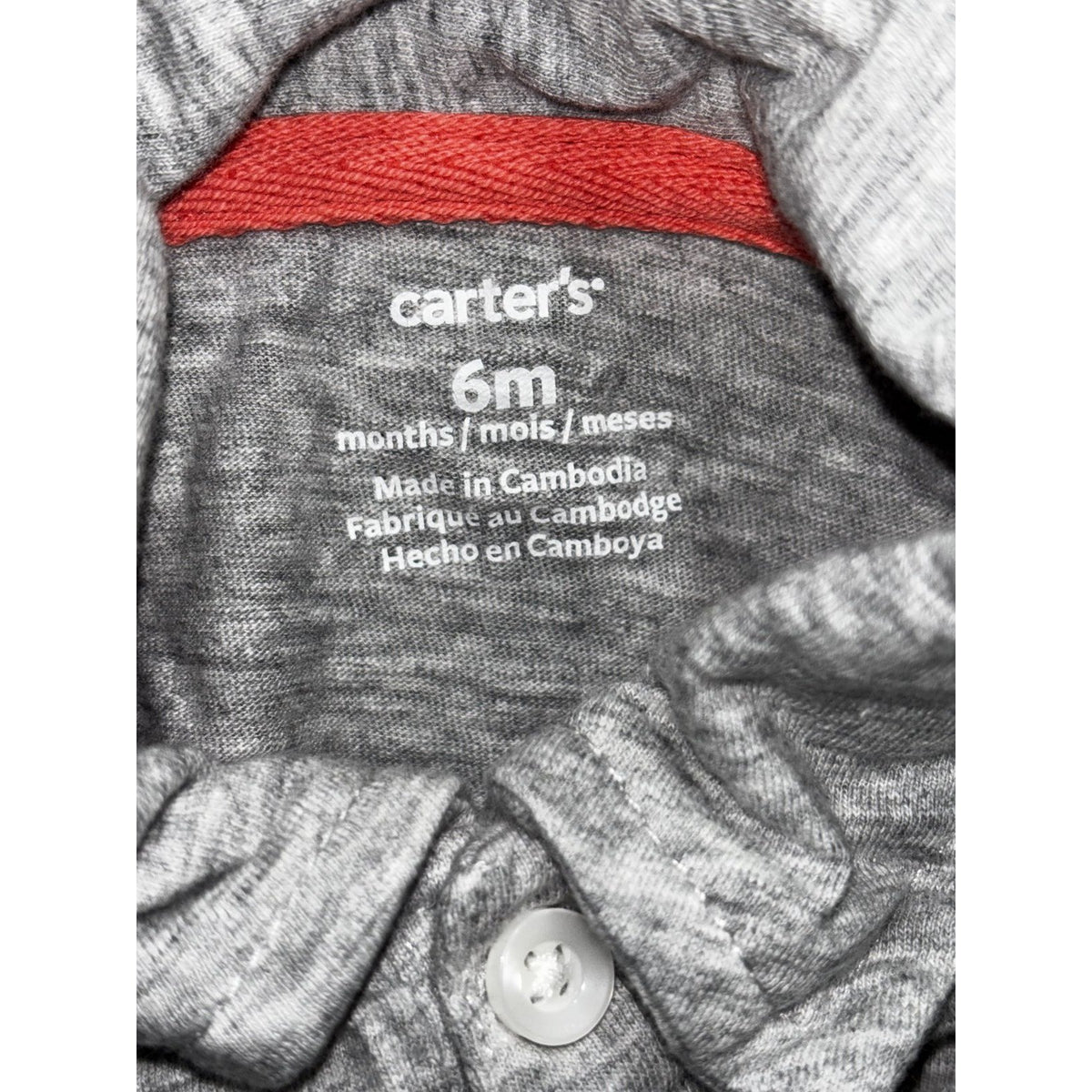 Carter's Baby 6M 9 Piece Bundle Cardigan Bodysuits Pants Shorts Hat Gray Brown