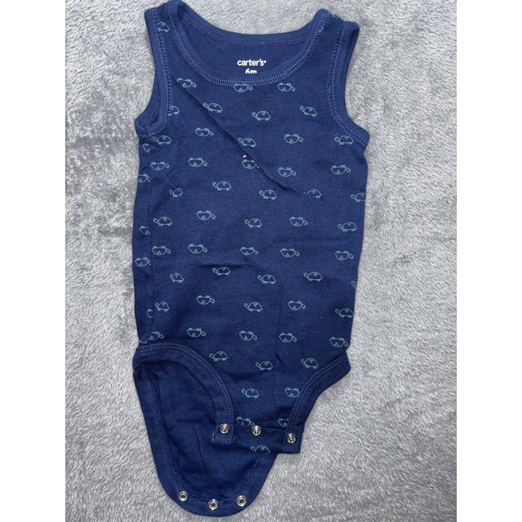 Carter's Baby Boy 6M 6 Piece Bundle Tee Shorts Tank Bodysuits Green Blue Navy