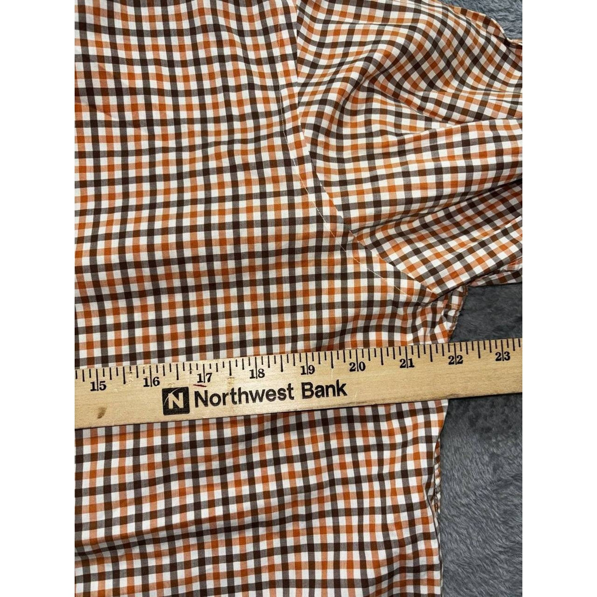 Turnbull & Asser Men's Orange Check Shirt 15 1/2, photo 6 of 8