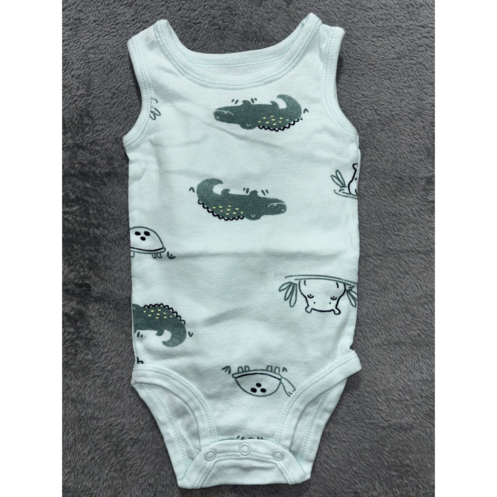 Carter's Baby Boy 6M 6 Piece Bundle Tee Shorts Tank Bodysuits Green Blue Navy
