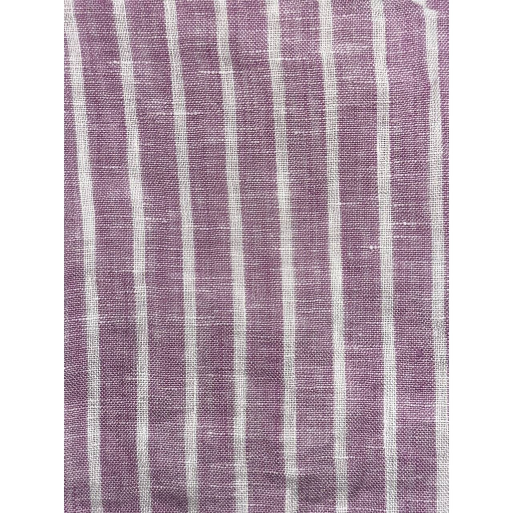 Bugatchi Men's Purple Striped Linen Shirt Size XL, photo 7 of 11