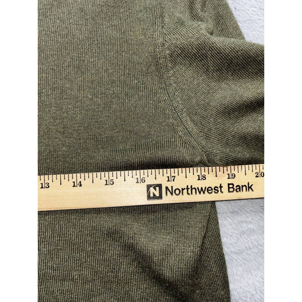 Banana Republic Men's Olive Silk Sweater Size S, photo 4 of 9