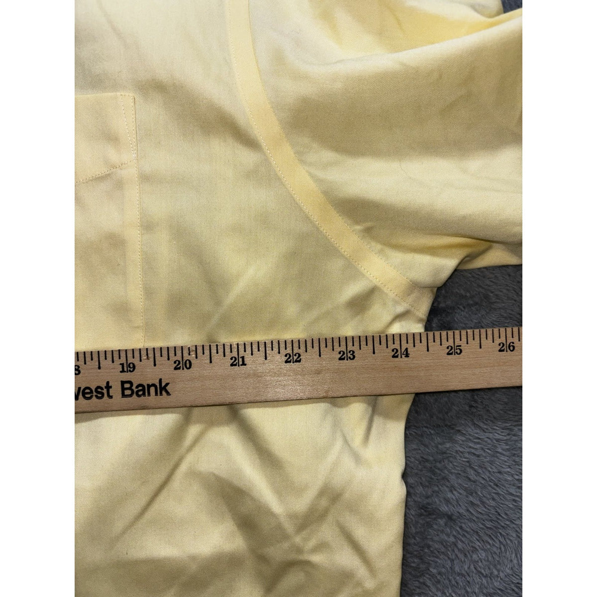 Jos. A. Bank Men's Yellow Dress Shirt 17 1/2-34, photo 7 of 8