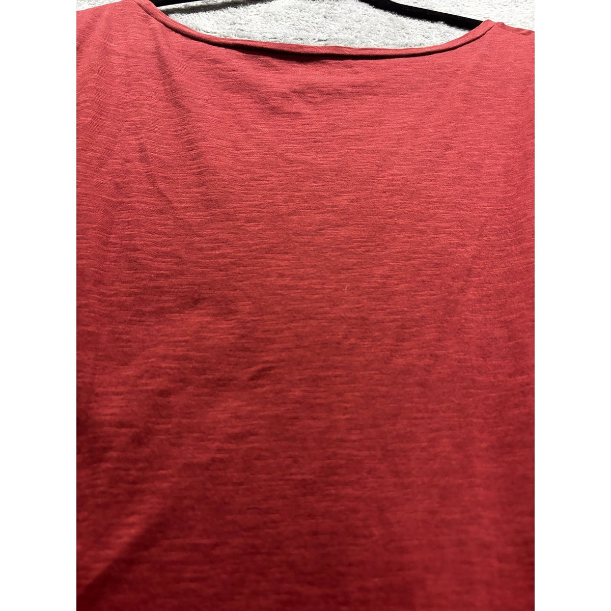 LOFT Outlet Womens M Rust Red Short Sleeve Scoop Neck Tee Casual Minimalist Top