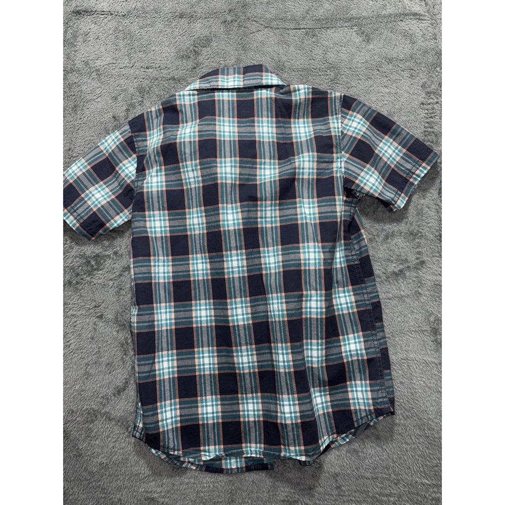 OshKosh B'gosh Carter's Boys Size 6 4 Piece Bundle Button Up Shirts Aqua Plaid