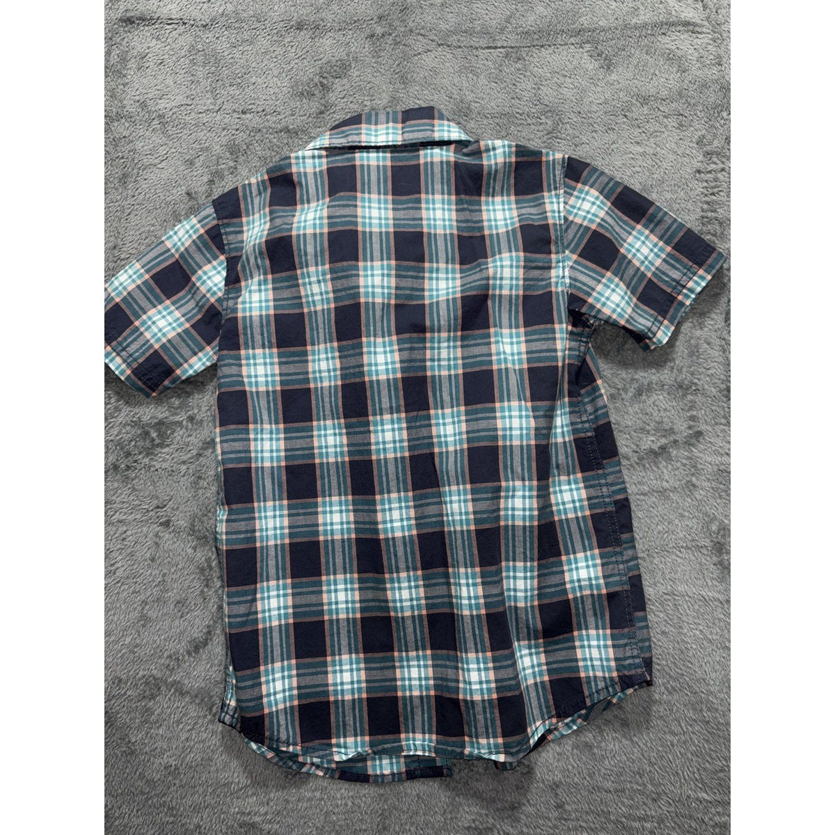 OshKosh B'gosh Carter's Boys Size 6 4 Piece Bundle Button Up Shirts Aqua Plaid