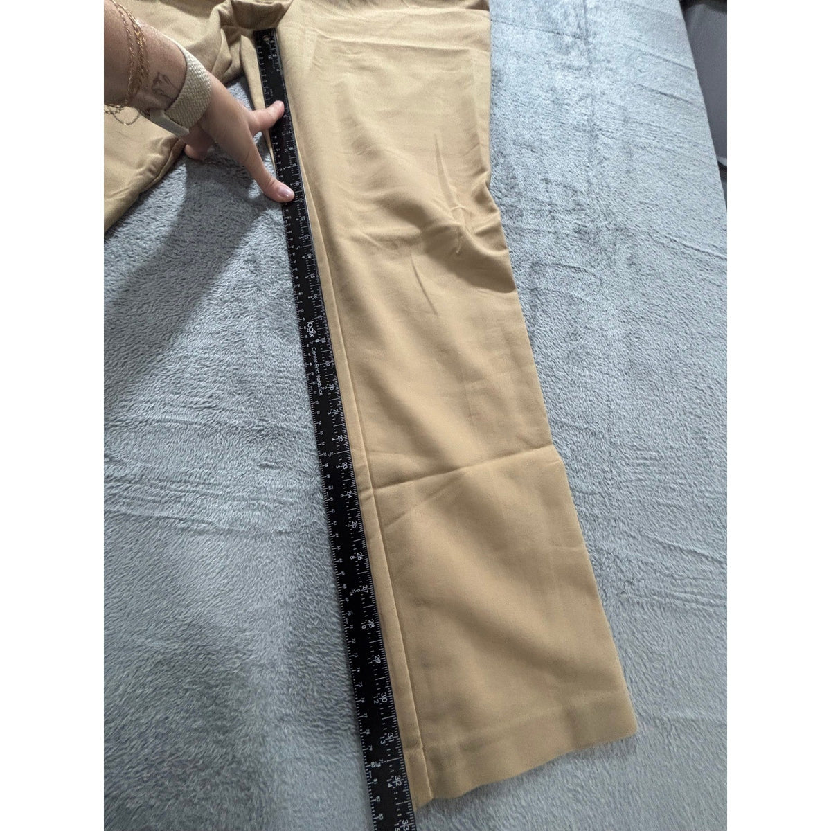 Womens 3 Tall Tan Straight Leg Casual Trousers Chino Pants Vintage Preppy 16