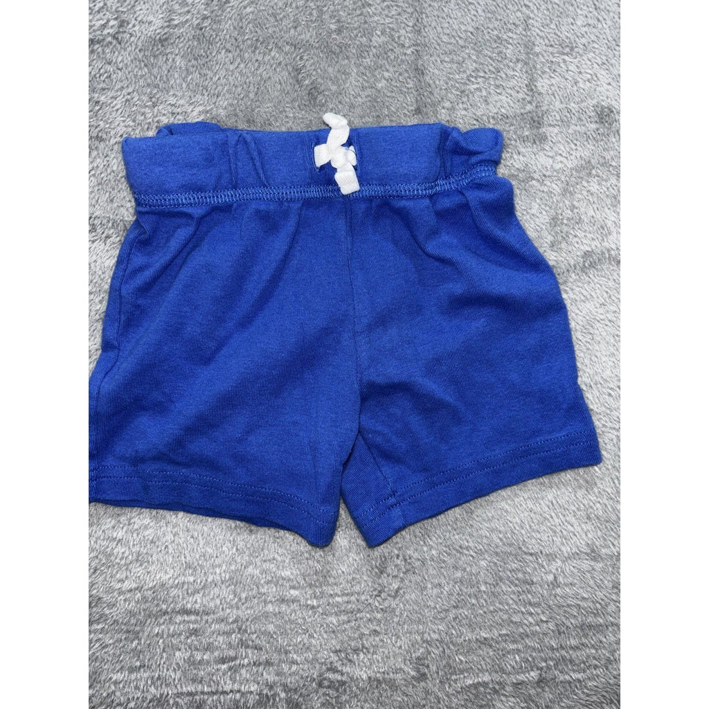 Carter's Okie Dokie 12M Baby 6 Piece Bundle Shark Shirt Tee Tank Shorts Blue