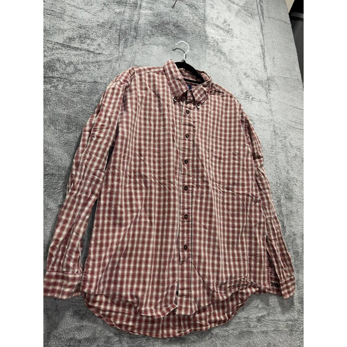 G.H. Bass & Co Men's Red Plaid Shirt Size L, photo 3 of 8