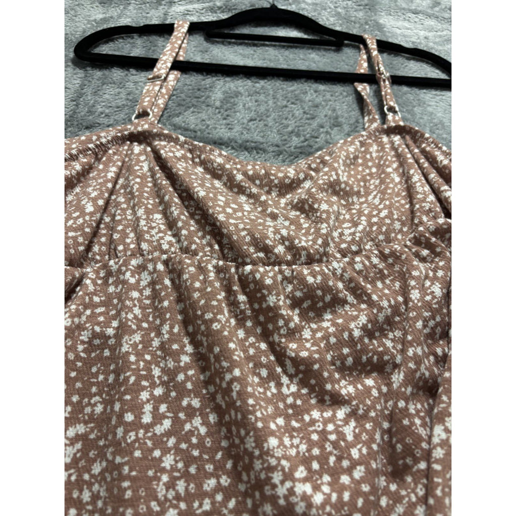 maurices Womens XXL NWT Brown Floral Tie Front Cami Top Casual