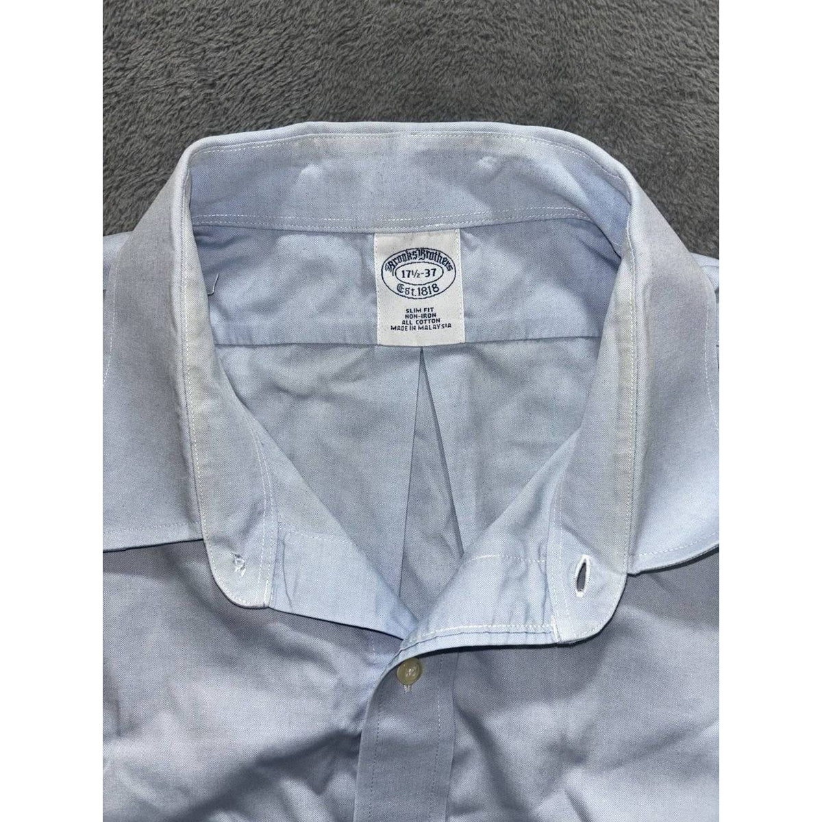 Brooks Brothers Men's Light Blue Shirt 17 1/2-37, photo 9 of 10