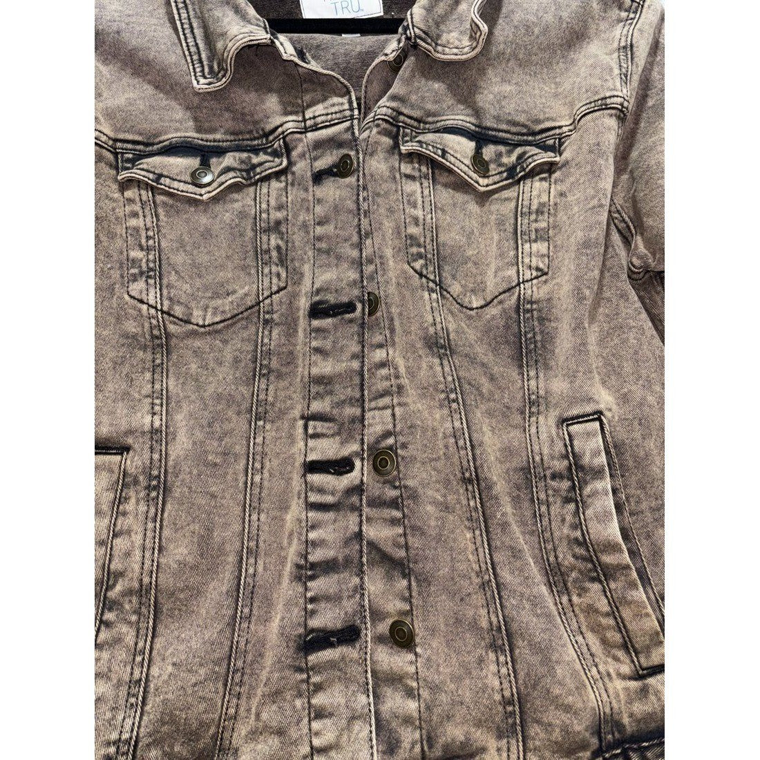 Time and Tru Women's Brown Denim Jacket Size XXXL, photo 4 of 9